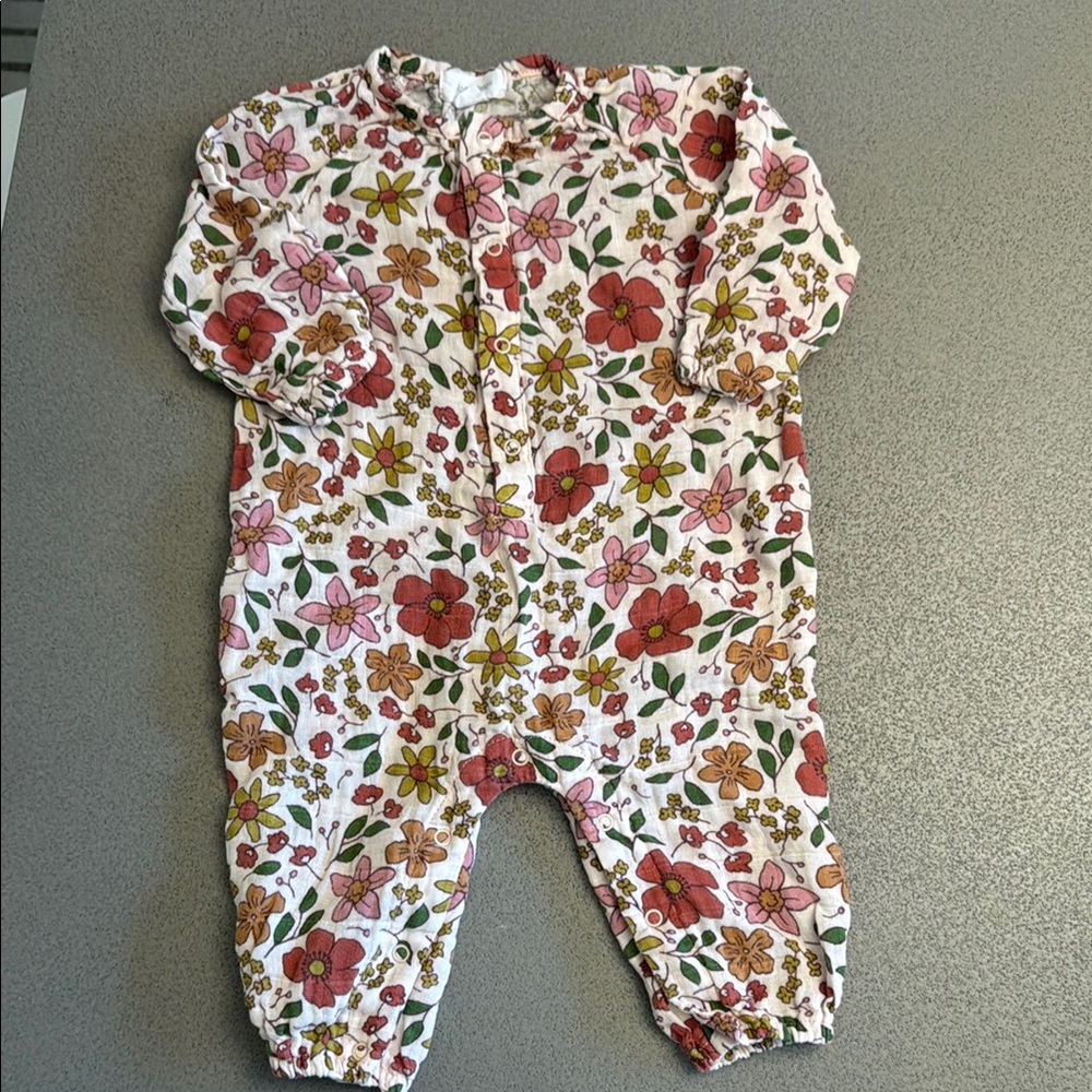Angel Dear Floral Romper Baby Girl Cotton One Piece Outfit 3-6M